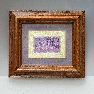 NIB, Vintage Framed 1953, 3‑cent Stamp Honoring the 75th anniversary of ABA